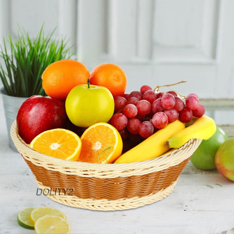 [Dolity2] Rổ Mây Đựng Trái Cây / Rau Củ Giả Dùng Trong Nhà / Ngoài Trời