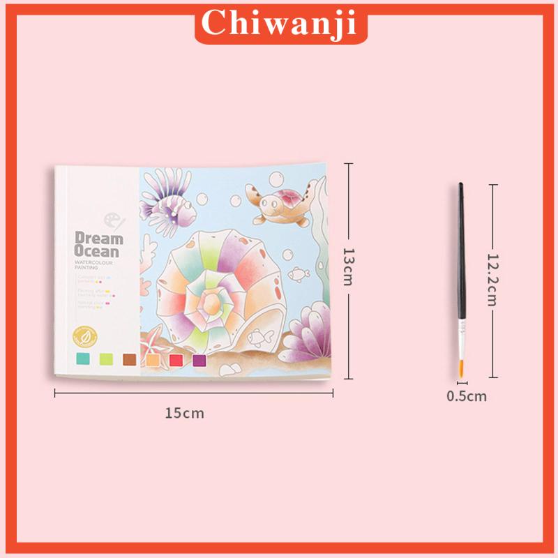 [Chiwanji] Sổ Tay Du Lịch Tạp Chí Vẽ Màu Nước Hình Động Vật