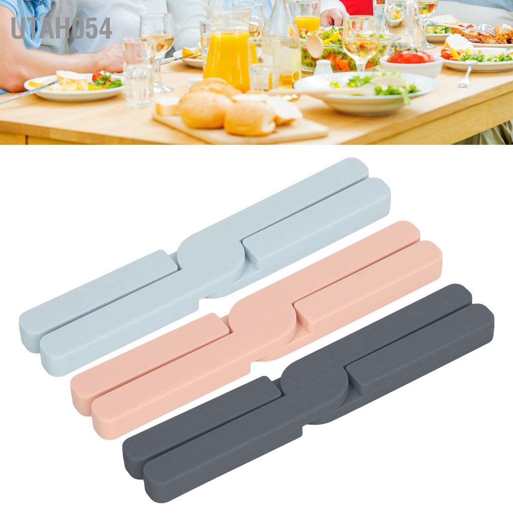 Utah054 Trivet silicon dày có thể gập lại Chịu nhiệt Chống trượt Tiết kiệm không gian thu gọn cho nấu ăn nhà bếp gia đình