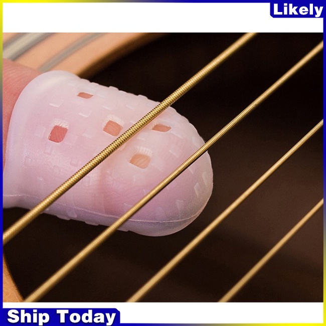 Bộ 5 Vỏ Bọc Ngón Tay Chống Trượt Giảm Đau Khi Chơi Đàn Ukulele / Guitar Điện / Acoustic