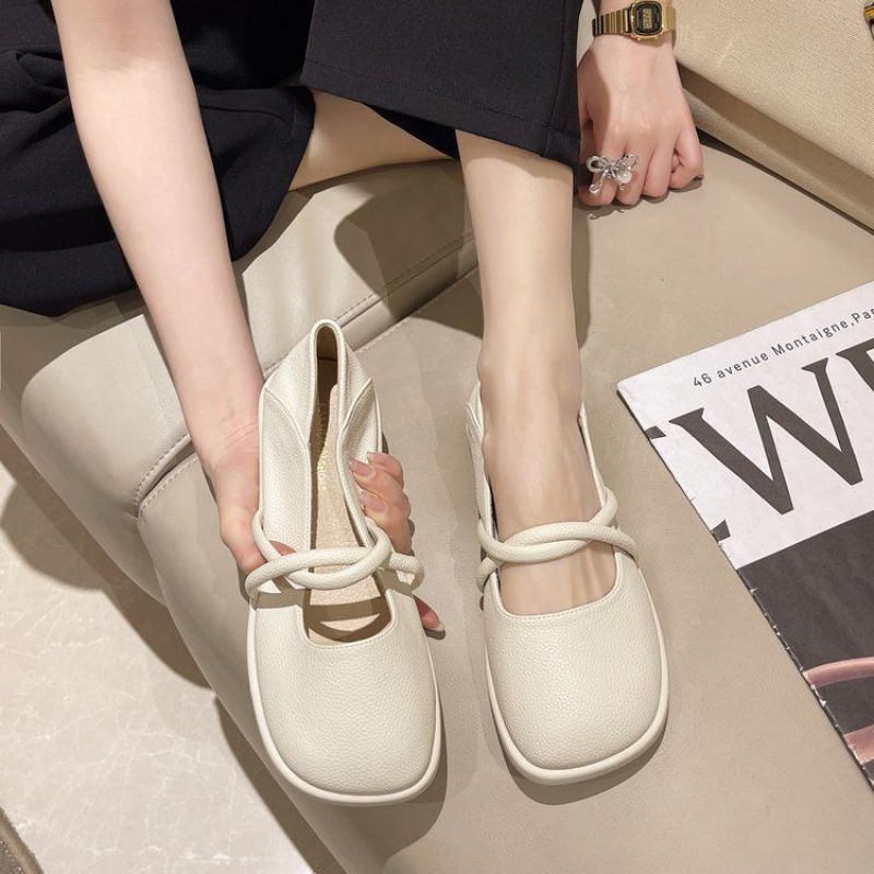 Giày Búp Bê Da Mềm Đế Bằng Thời Trang Xuân Hè 2023 Cho Nữ