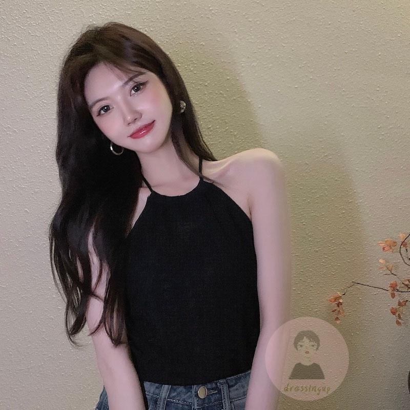 Áo Tank Top Không Tay Cổ Tròn Màu Sắc Cá Tính Cho Nữ