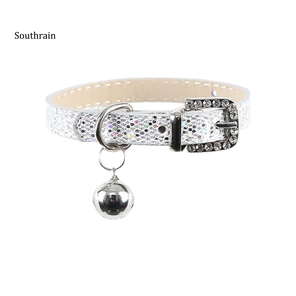 Vòng Cổ Da Giả Trọng Lượng Nhẹ Chống Trầy Xước Phối Chuông Cho Mèo Cưng