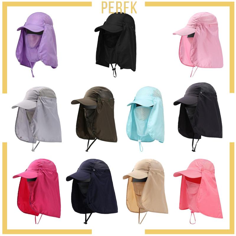 Mũ Đi Bộ Đường Dài Có Tấm Che Mặt Và Cổ Thoáng Khí Có Thể Tháo Rời