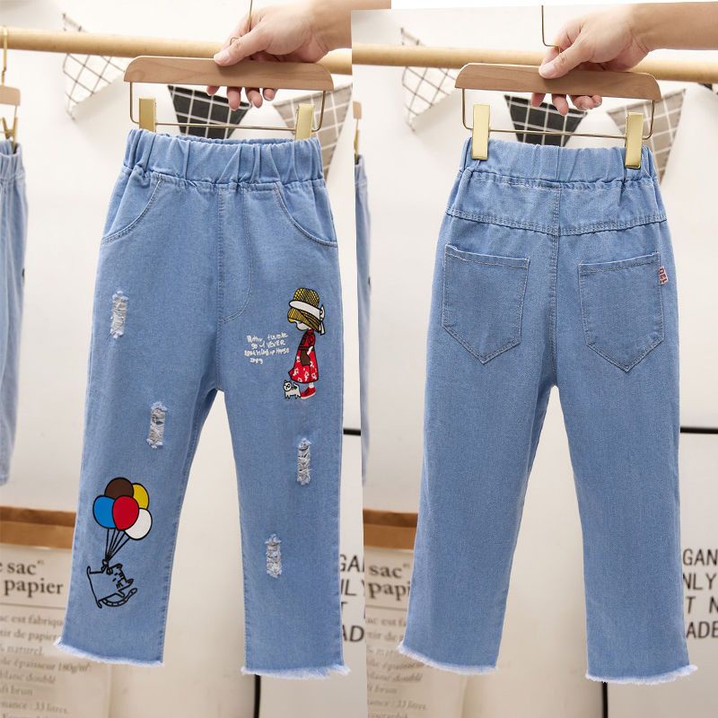Quần Lửng Denim Thời Trang Mùa Hè 2022 Dành Cho Bé Gái