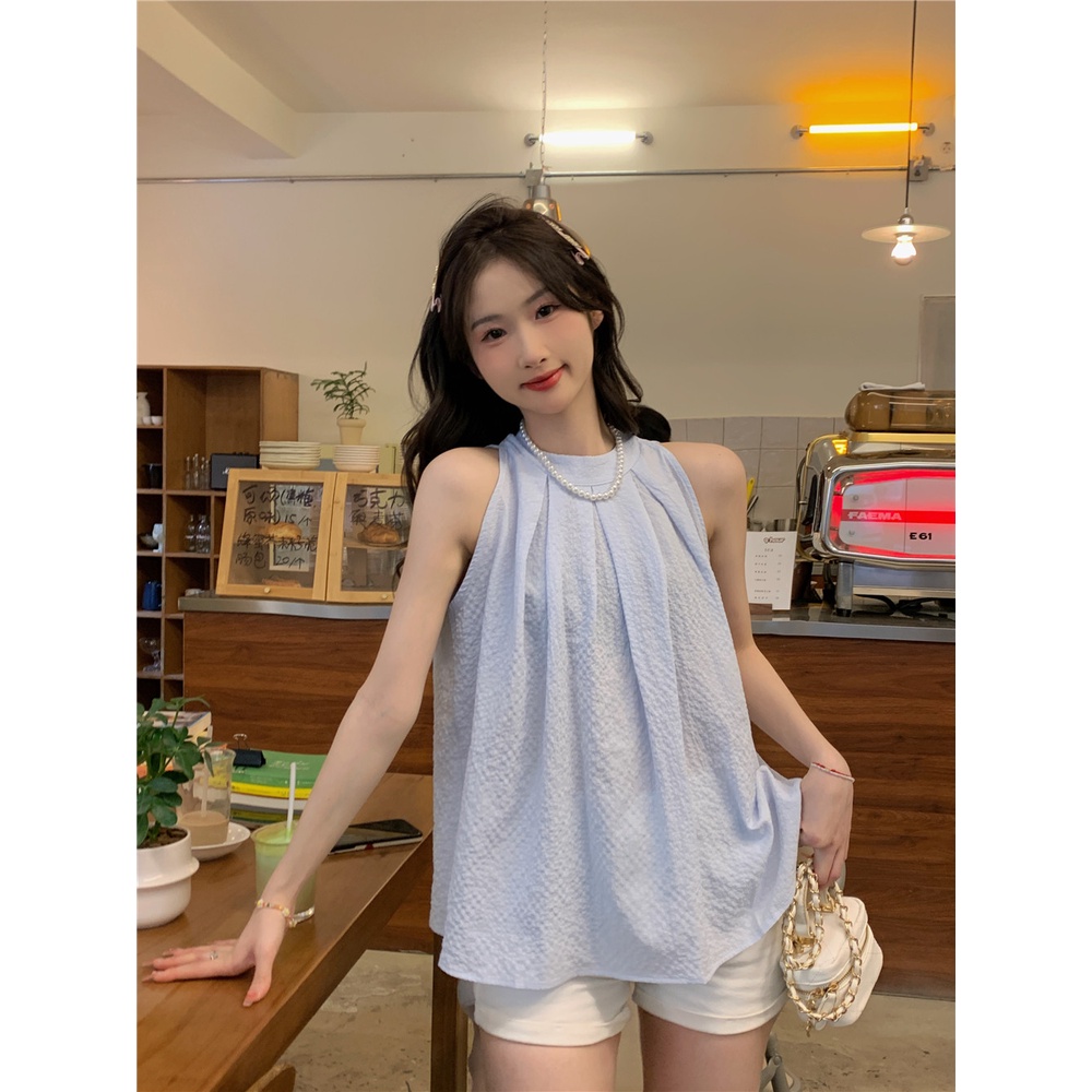 Áo Sát Nách Cổ Tròn Dáng Rộng Thiết Kế Mới Thời Trang Mùa Hè Dành