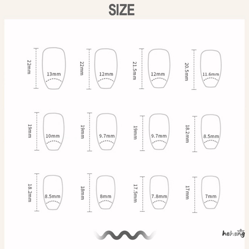 Móng Tay Giả Hình Vuông Có Thể Tháo Rời