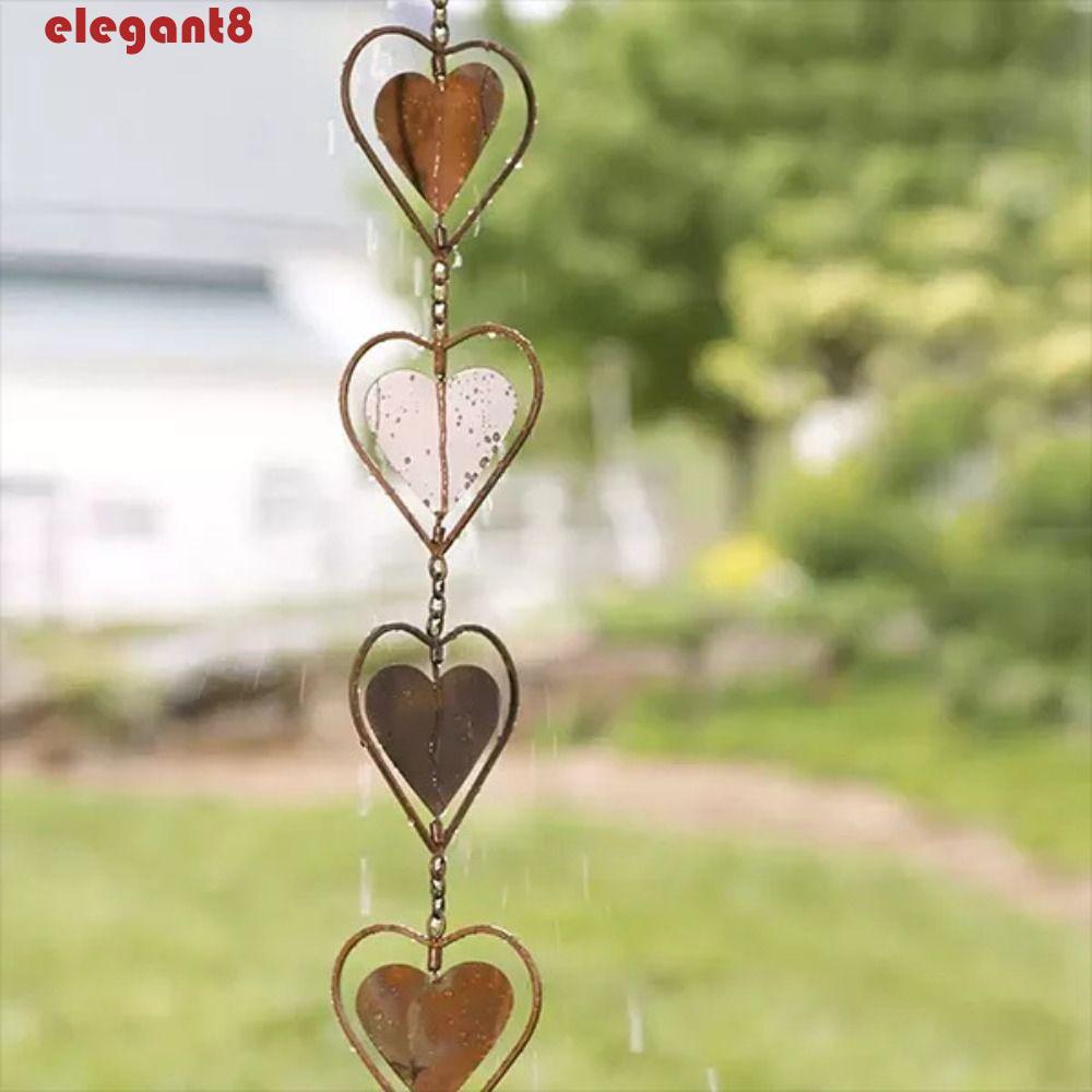 Dây Xích Che Mưa Đa Năng Hình Trái Tim Độc Đáo Trang Trí Sân Vườn