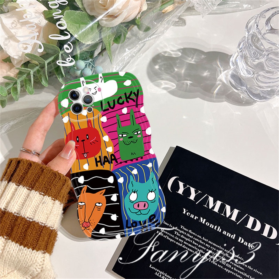 Ốp Điện Thoại TPU Mềm Họa Tiết Graffiti Nhiều Màu Sắc Cho iPhone 14 13 12 11 Pro Max X XR Xs Max 8 7 6 6s Plus SE 2020