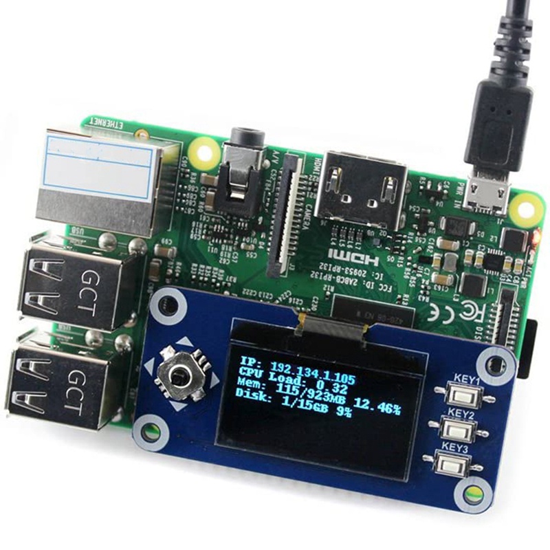 Màn Hình OLED 1.3Inch Cho Raspberry Pi, 128x64 Pixels, SPI / I2C Raspberry Pi 2 B / 3 B / ZERO / ZERO W