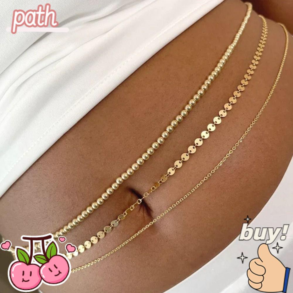 PATH Dây Xích Đeo Hông Bằng Kim Loại Thời Trang Đi Biển Mùa Hè
