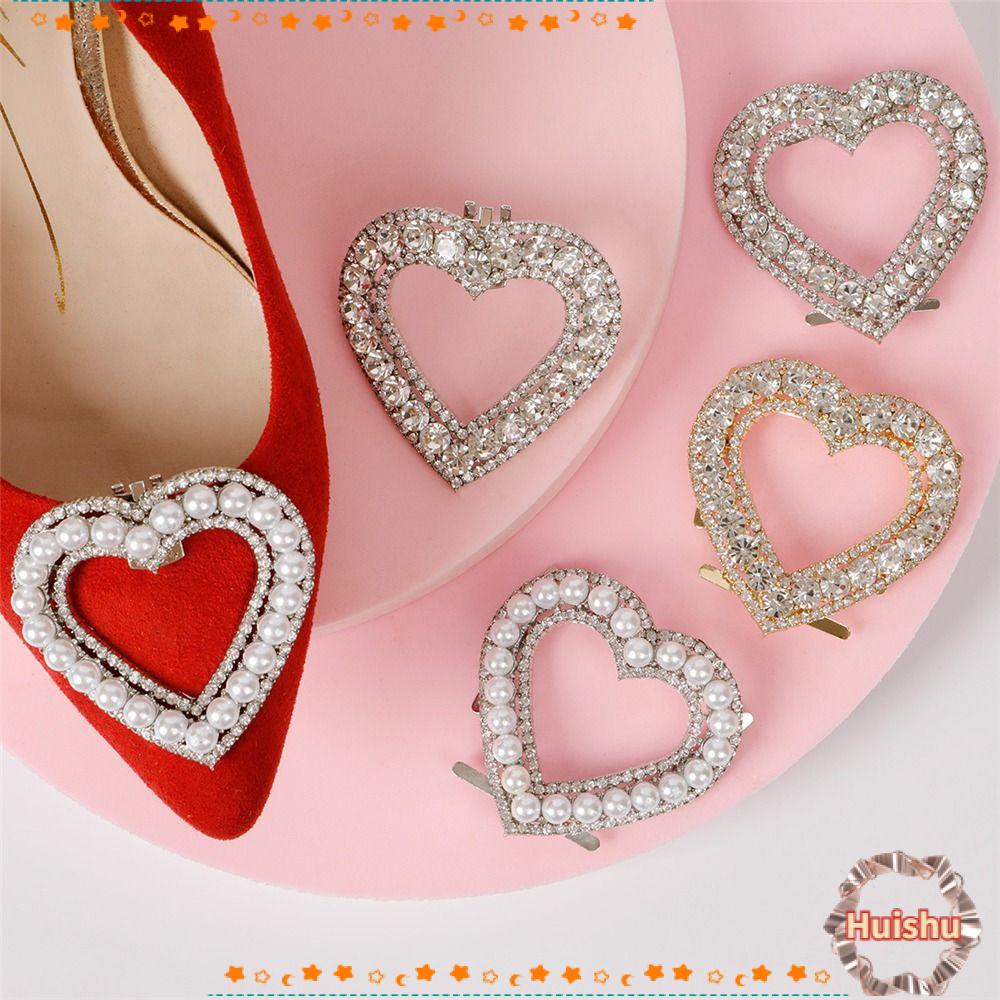 Set 2 Giày Cao Gót Mũi Nhọn Đính Đá Thời Trang Cho Cô Dâu|Phụ Kiện Trang Trí Giày Xinh Xắn Chất Lượng