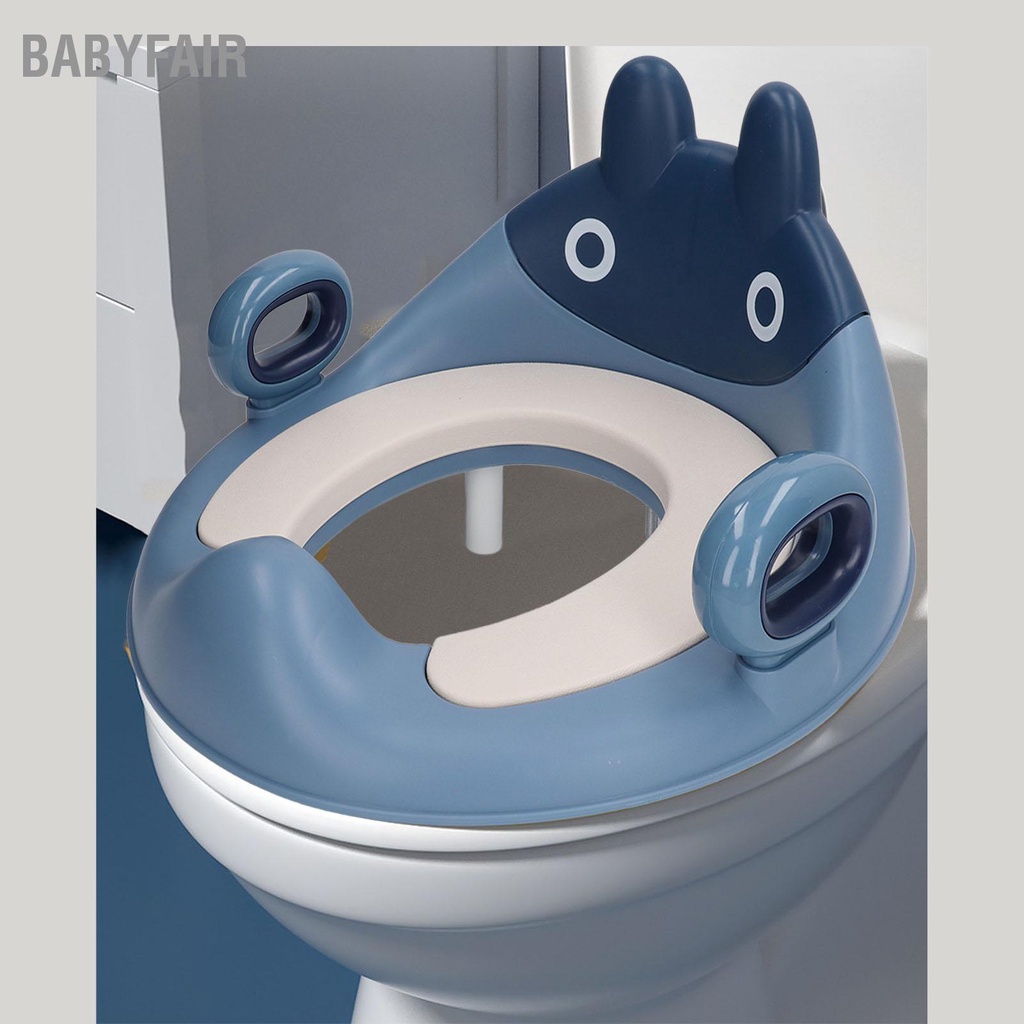 Babyfair Hoạt hình Unisex Bô cho bé Huấn luyện Ghế ngồi vệ sinh có Đệm mềm Tay cầm Bắn tung tóe Bằng chứng