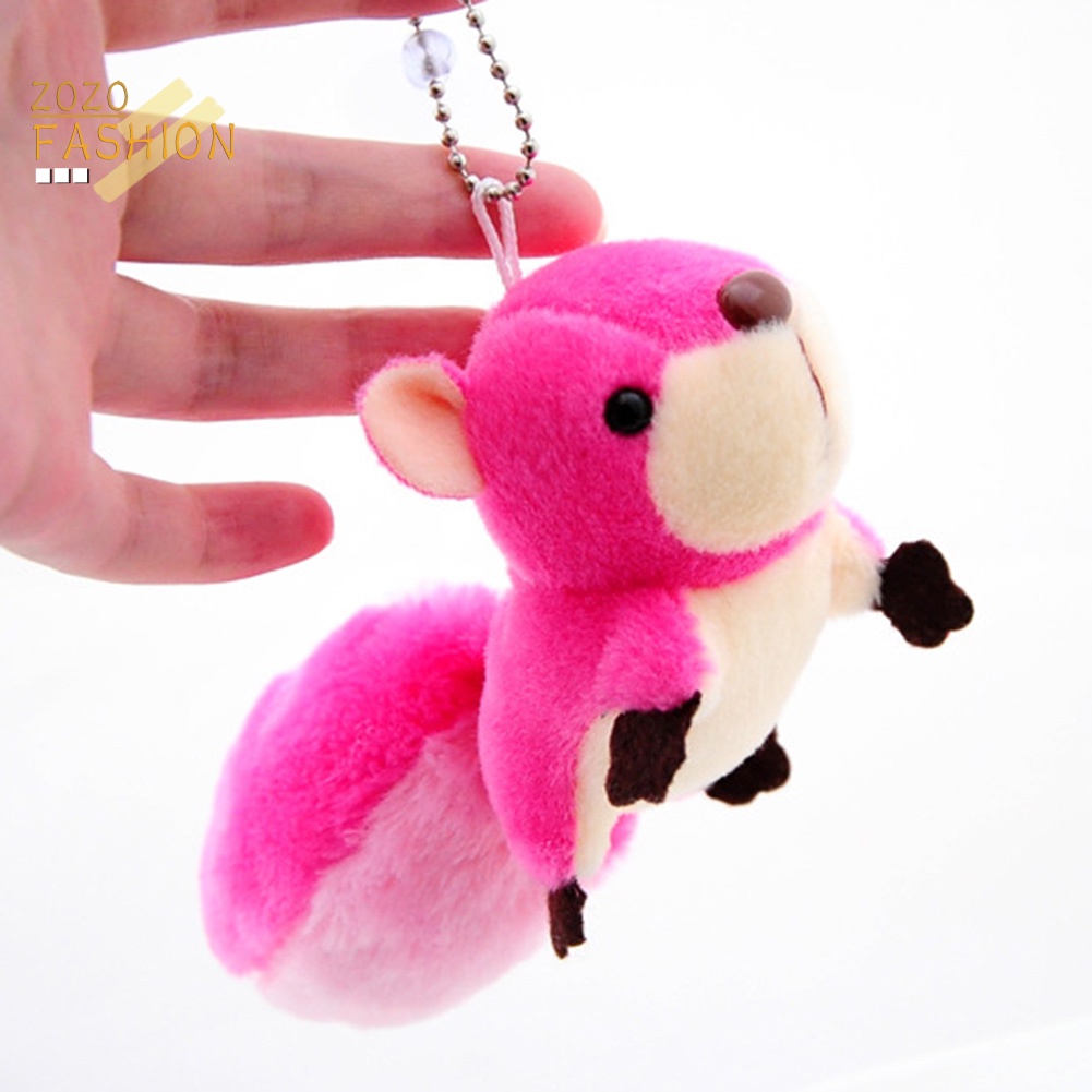 Móc Khóa Hình Sóc Nhồi Bông Đáng Yêu Cho Điện Thoại