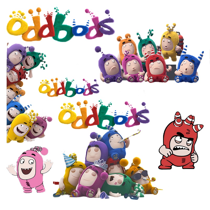 Miếng Dán Chuyển Nhiệt Oddbods DIY Trang Trí Áo Thun Mũ Áo Thun Đi Học Quà Tặng Trang Trí