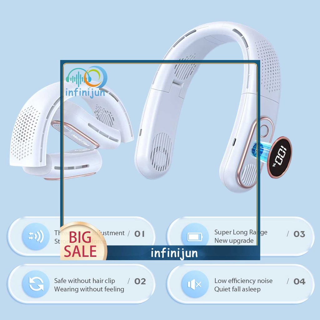 Quạt Làm Mát USB 5V 5W 4000mAh 3 Tốc Độ Có Màn Hình LED Kỹ Thuật Số