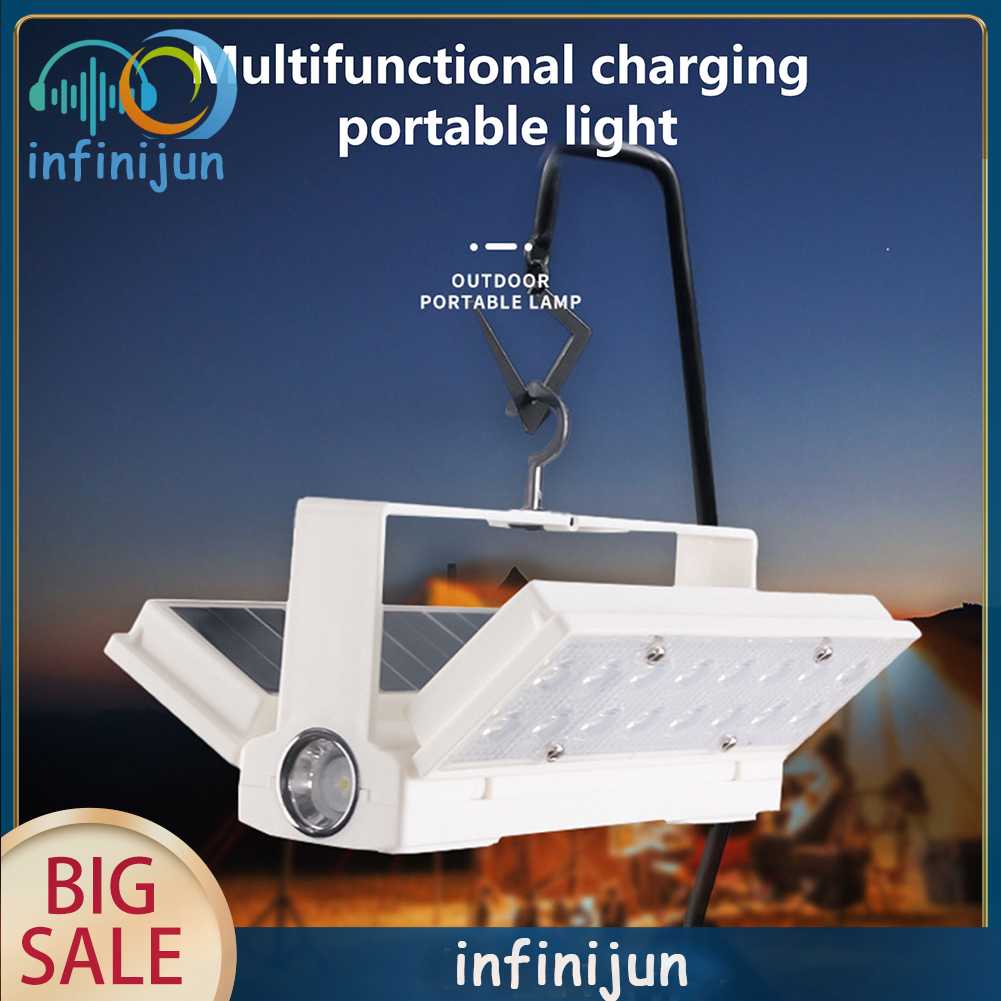 Đèn Cắm Trại Năng Lượng Mặt Trời Gấp Gọn Tiện Lợi 1500mAh