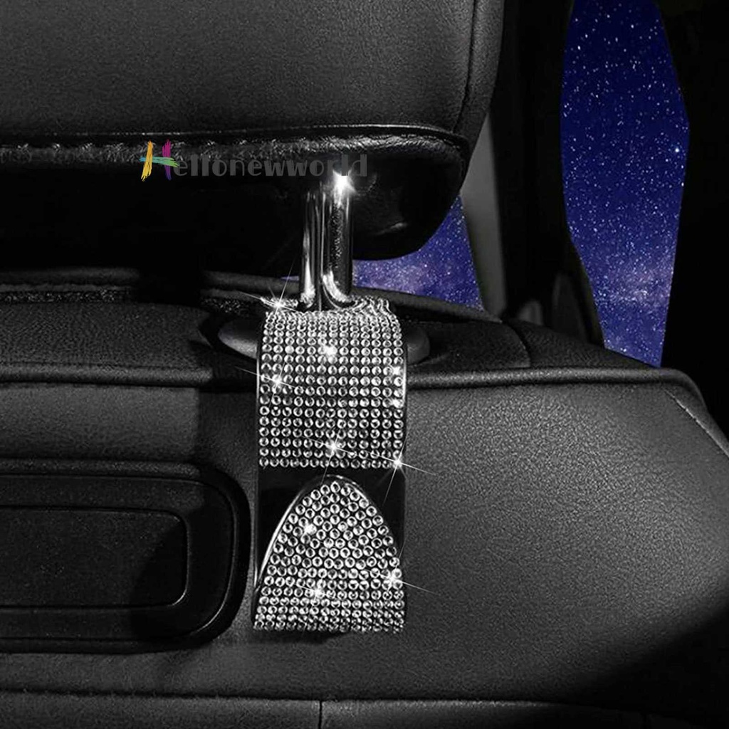 Set 4 Móc Treo Lưng Ghế Xe Hơi Đính Đá Đa Năng