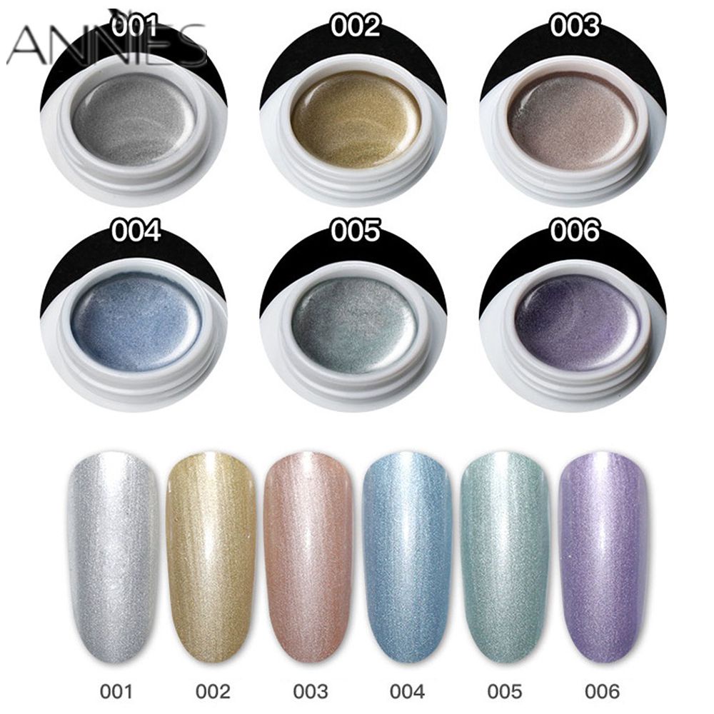 Keo Dán Móng Tay Kim Loại Màu Sắc Vàng / Bạc Tráng Gương Độc Đáo