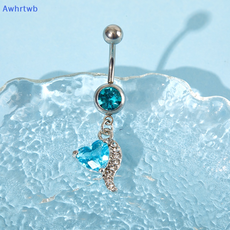 Khuyên Rốn Dạng Thanh Tạ Đính Đá Zircon Quyến Rũ Chất Lượng Cao Cho Nữ Mới