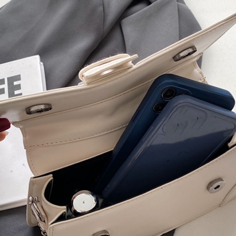 Túi đeo dưới cánh tay Hình Vuông Cỡ Nhỏ Phối Dây Đeo Sợi Xích Phong Cách Cổ Điển Thời Trang Cho Nữ