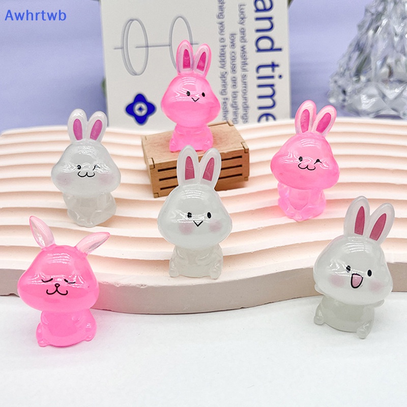 Mô Hình Thỏ Mini Bằng Nhựa Phát Quang Dễ Thương Trang Trí Nhà Búp Bê Mới