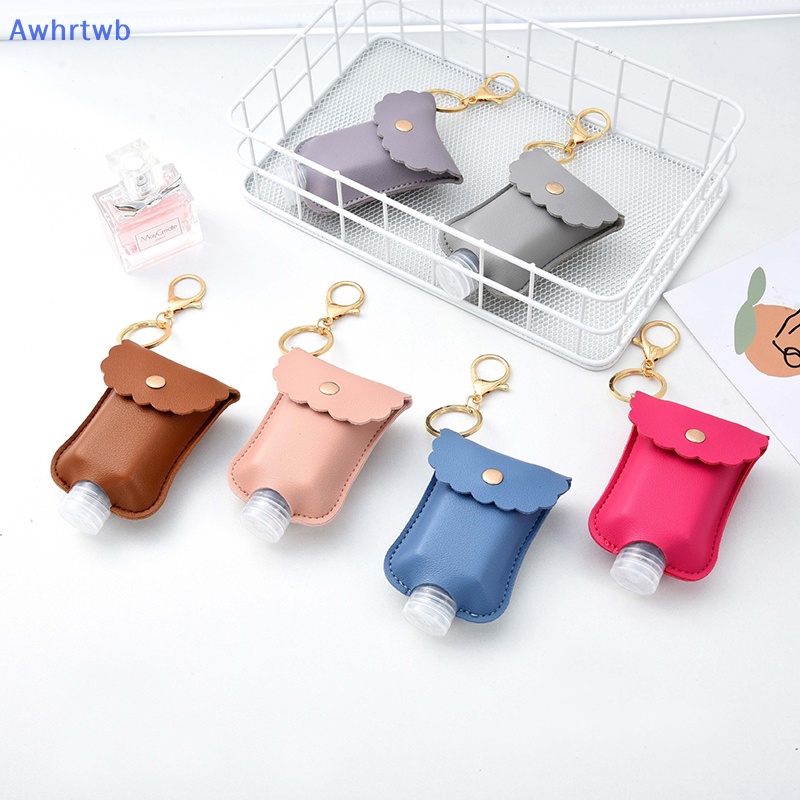 Awhrtwb Mới Móc Khóa Chai Nước Rửa Tay Khử Trùng Bằng Da Có Thể Nạp Lại Cho Du Lịch