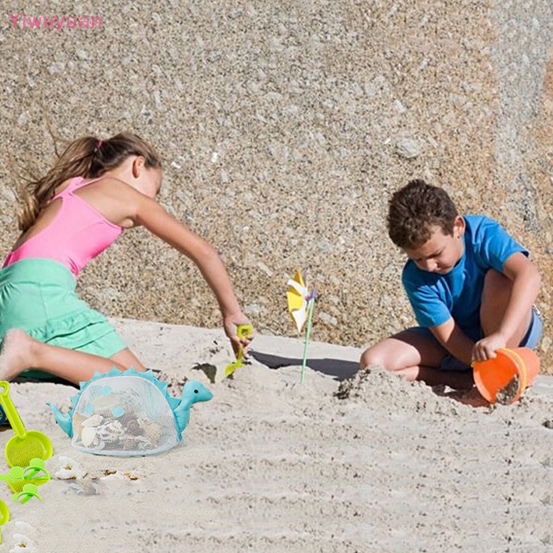 < Yiwuyuan > Túi Lưới Đựng Đồ Chơi Đi Biển Ngoài Trời Cỡ Lớn Hình Khủng Long Màu Sắc Mới Cho Bé