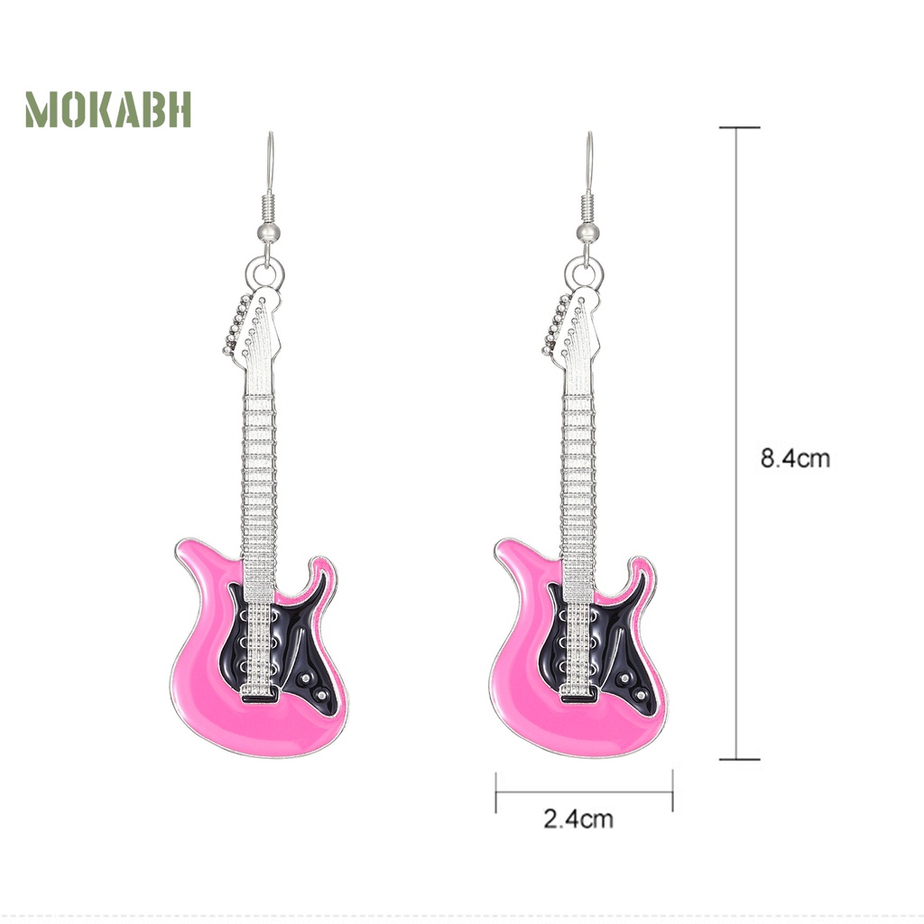 1 Đôi Bông Tai Hình Đàn Guitar Bằng Hợp Kim Thời Trang Bắt Mắt