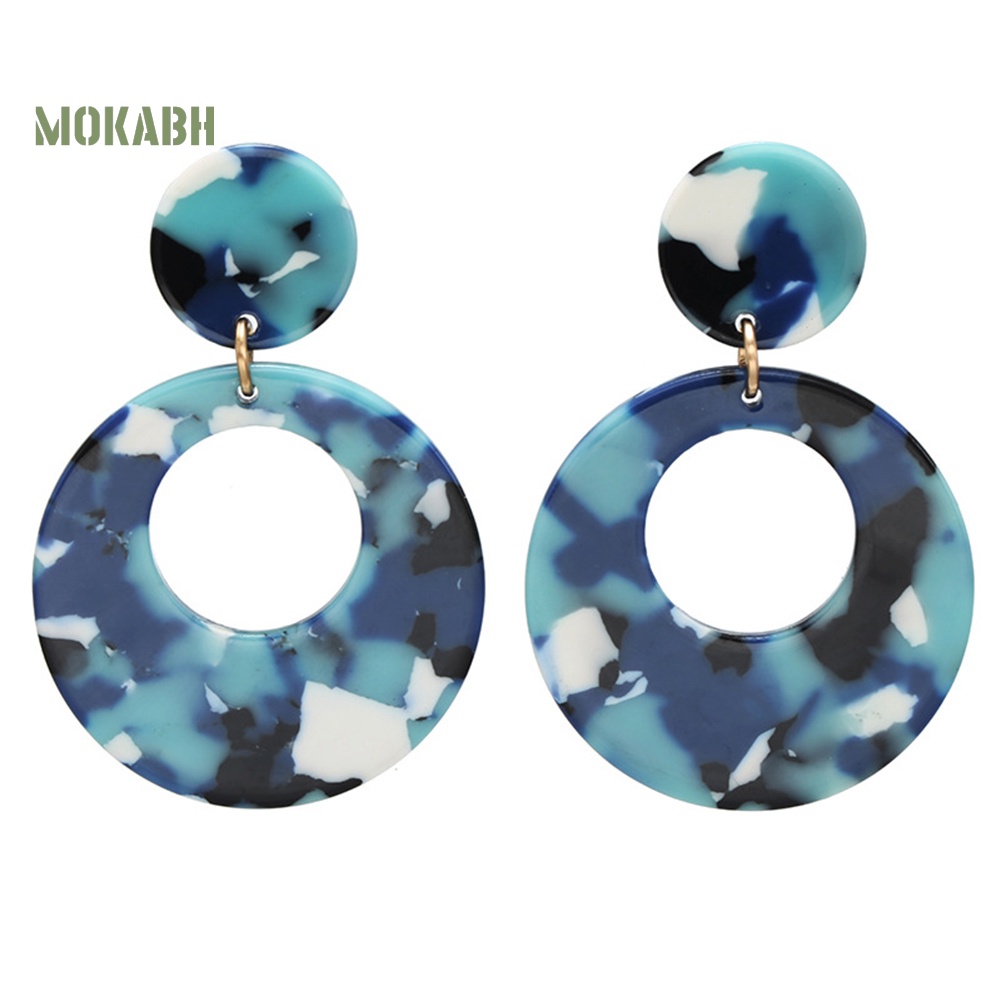 Bông Tai Hình Tròn Rỗng Phong Cách Vintage Thời Trang Dự Tiệc Cho Nữ