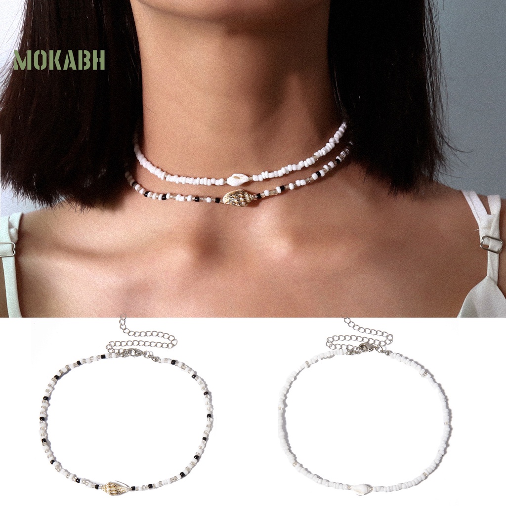 [Mok Abh] 2 Vòng Cổ Choker Hai Lớp Có Thể Điều Chỉnh Kích Thước