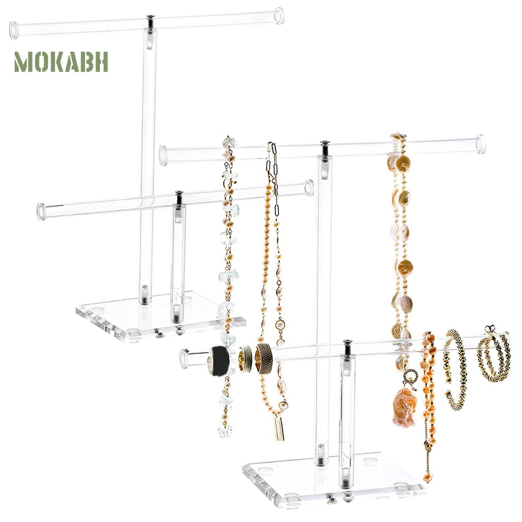 Giá Đỡ Trưng Bày Trang Sức Hình Chữ T Bằng Acrylic Trong Suốt