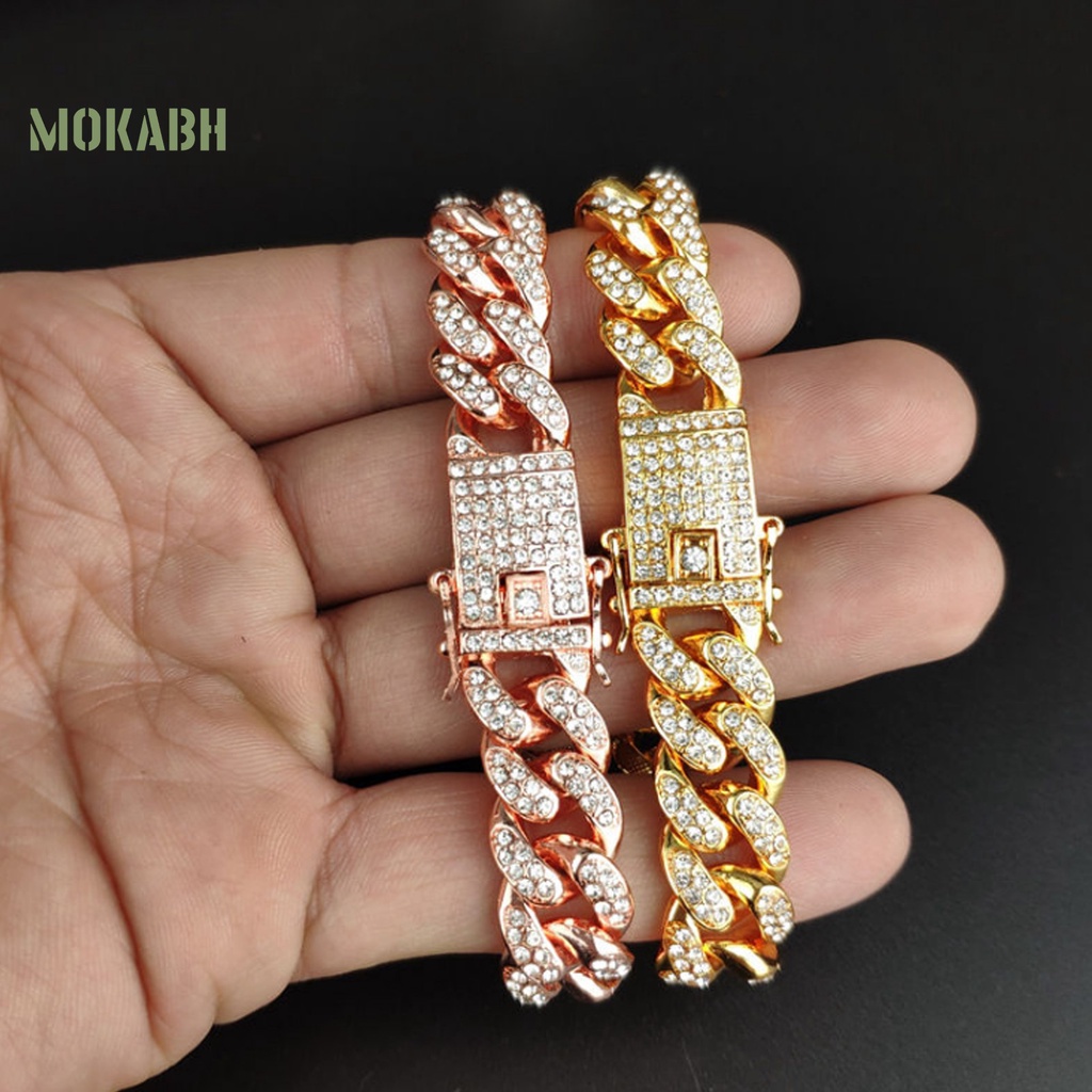 (Hot) Vòng Tay HợP Kim ĐíNh Đá KiểU DáNg Hip Hop