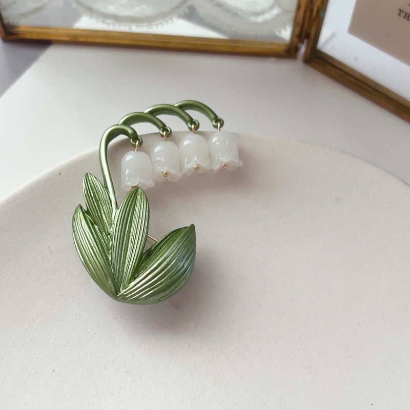 Trâm Cài Áo Khoác Hình Hoa Lily Thung Lũng Beauty Glazed Thời Trang Cho Nữ