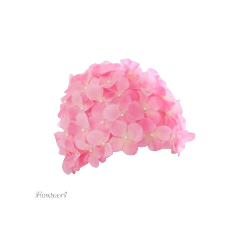 [Fenteer1] Mũ Bơi Đính Hoa Thời Trang Thích Hợp Làm Quà Tặng Kỳ Nghỉ