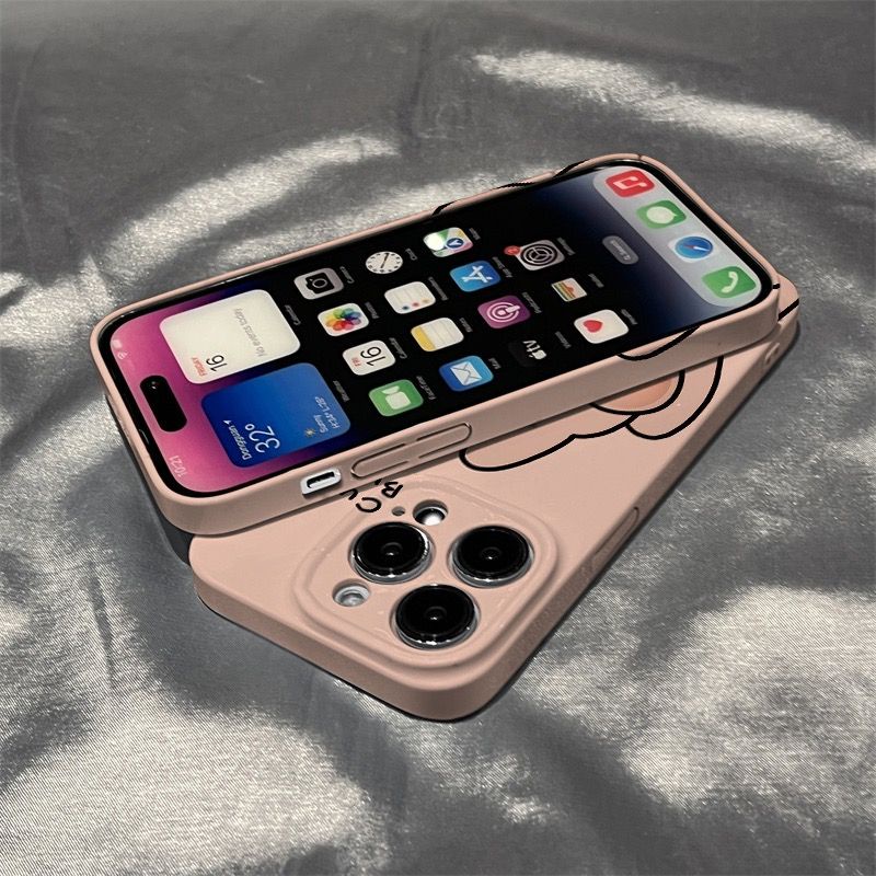 Ốp Điện Thoại Cứng Chống Sốc In Hình Cún / Thỏ Dễ Thương Cho Iphone 13 14Pro Xsmax 12 pro