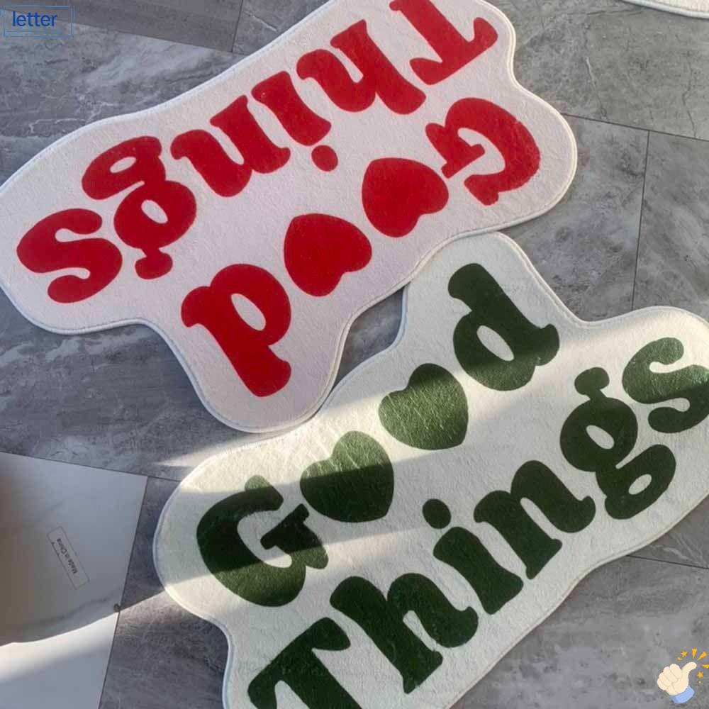 Thảm Lót Sàn Nhà Họa Tiết Chữ Trang Trí Nội Thất