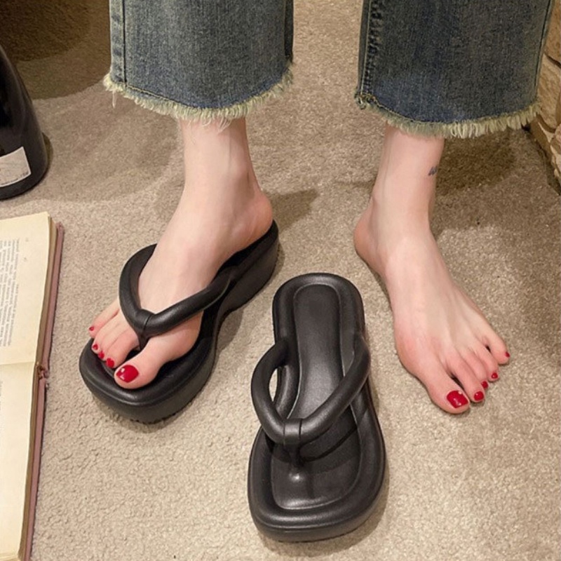 Đôi Dép Xỏ Ngón Đế Dày Thời Trang Mùa Hè Cho Nữ