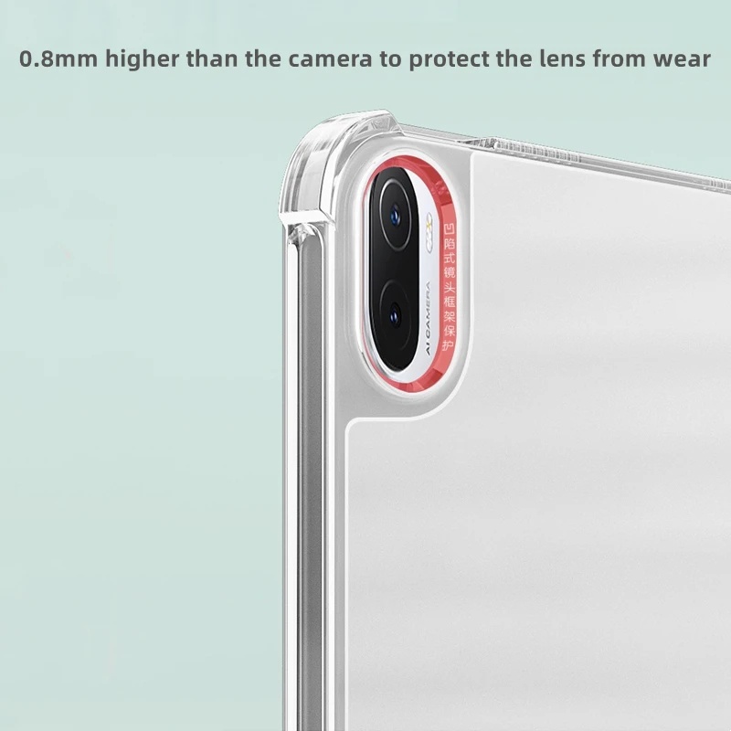 Bao Da PU + TPU Dẻo Trong Suốt + Giá Đỡ Bút Chì Cho Xiaomi Pad 6 Pad 6 Pro 2023 Mi Pad 5 Pro Redmi Pad 10.61