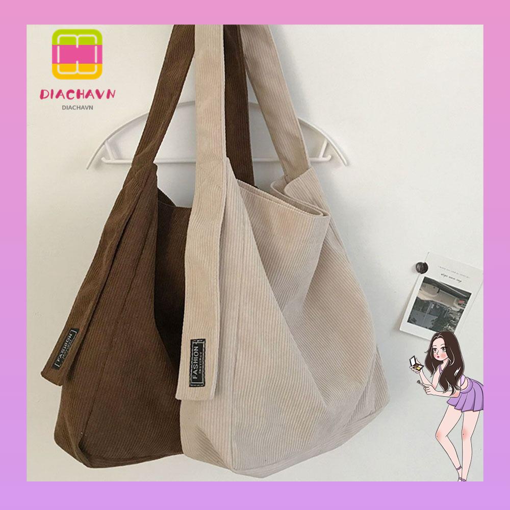Túi Tote Đeo Vai Mềm Mại Kích Cỡ Lớn Dành Cho Học Sinh