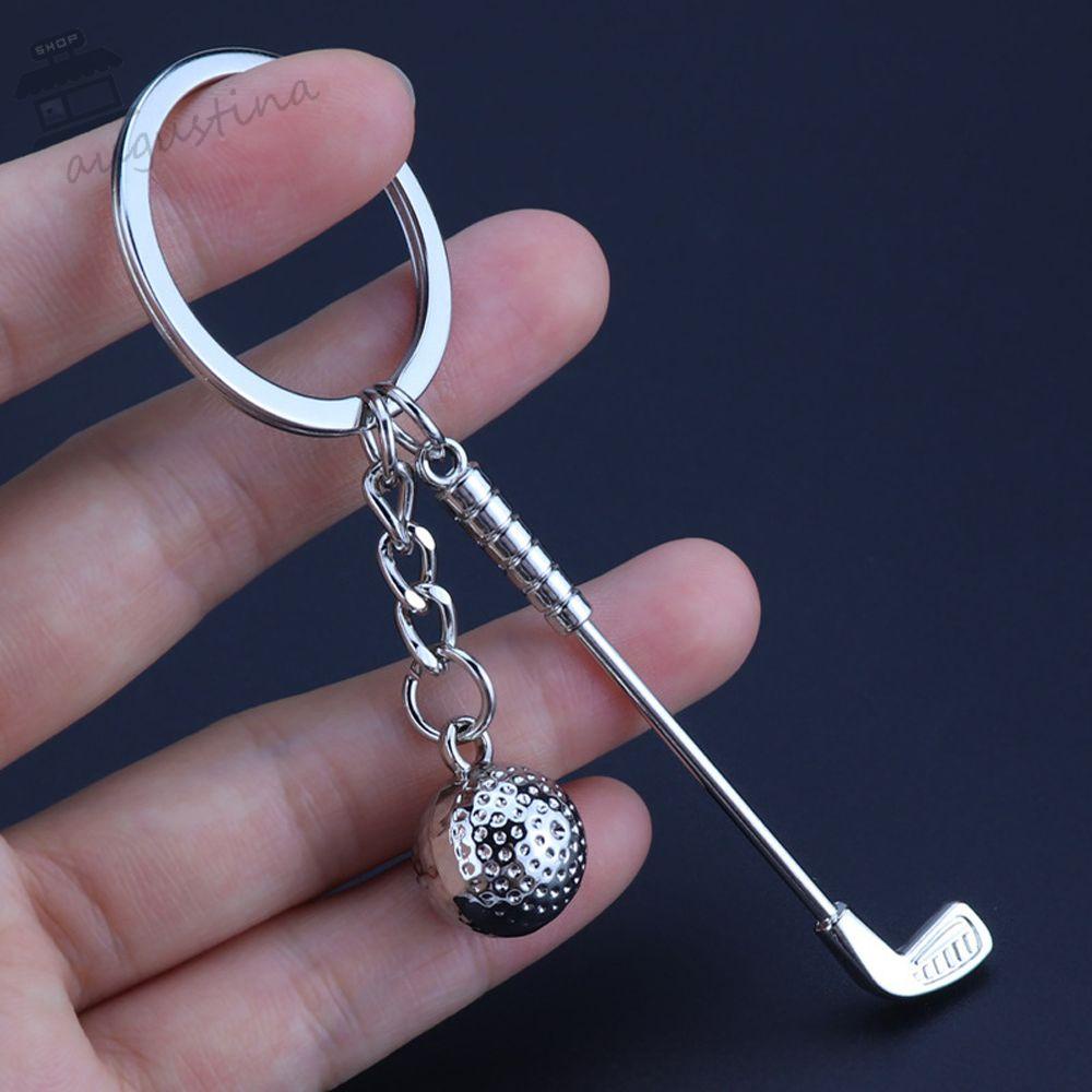 Móc Khóa Kim Loại Thể Thao Hình Quả Bóng Golf AUGUSTINA Sáng Tạo Cho Nam Và Nữ