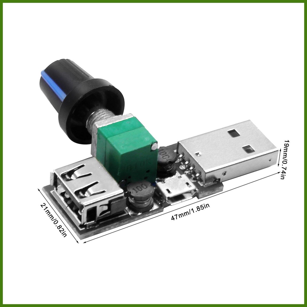Bộ Điều Khiển Tốc Độ Quạt USB 5W DC 5V 4-12V Sang 2.5-8V