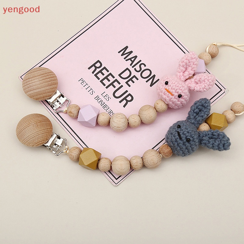 (YGD) 1 Chiếc Kẹp Núm Vú Giả Hình Thỏ Móc Xỏ Hạt Không BPA Cho Bé