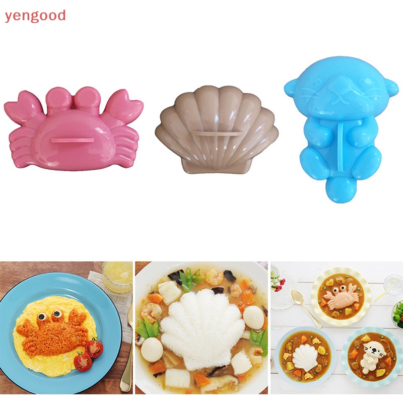 Set 5 Khuôn Làm Sushi DIY Hình Động Vật Hoạt Hình Đáng Yêu