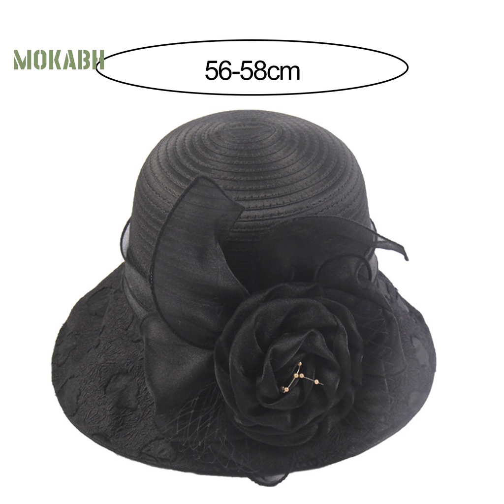 [Mok Abh] Mũ Lưới Tròn Mềm Mại Xuyên Thấu Phong Cách Công Chúa Cổ Điển Trang Trí Tiệc Đi Biển Dành Cho Nữ