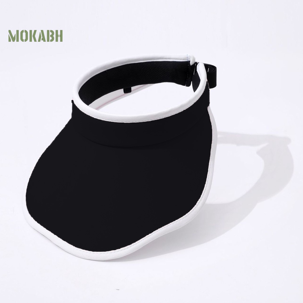 [Mok Abh] Mũ Lưỡi Trai Che Nắng Hở Chóp Có Thể Điều Chỉnh Màu Sắc Tương Phản Chống Biến Dạng Cho Nữ