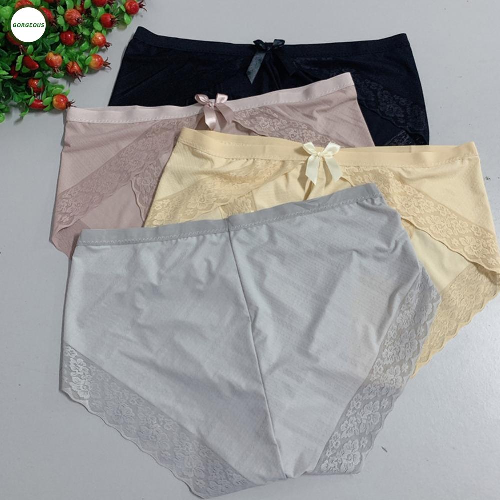 New Coming~Lightweight Mens Breathable Lace Ice Silk Briefs Bikini Thong G string Khaki/Gold#Home Essentialses