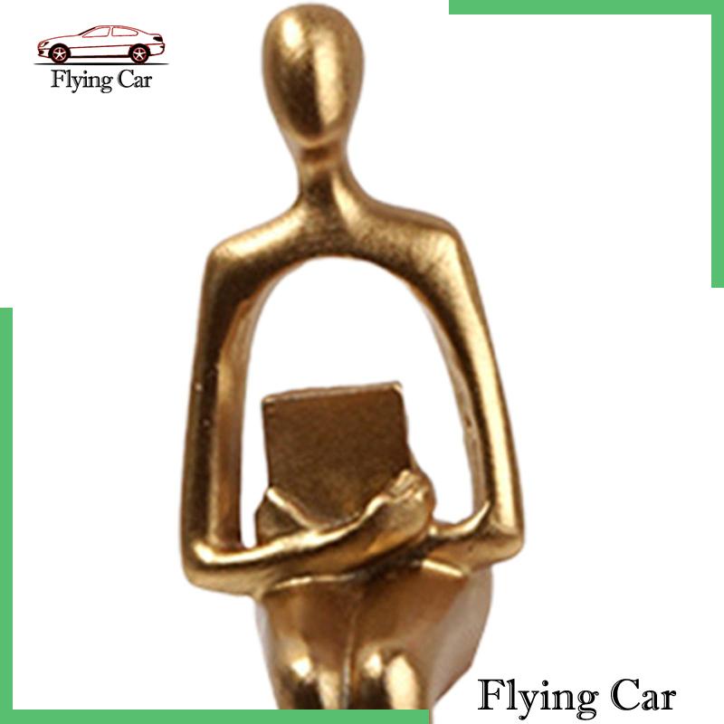 [Lzdjfmy2] 3 Bức Tượng Người Suy Nghĩ Ngồi Để Bàn Trang Trí