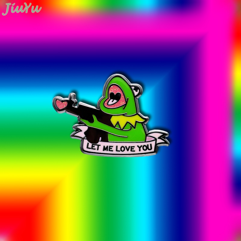 Ghim CàI ÁO HìNh Chú ẾCh Và Chữ Let Me Love You ThờI Trang Cho Nam Nữ