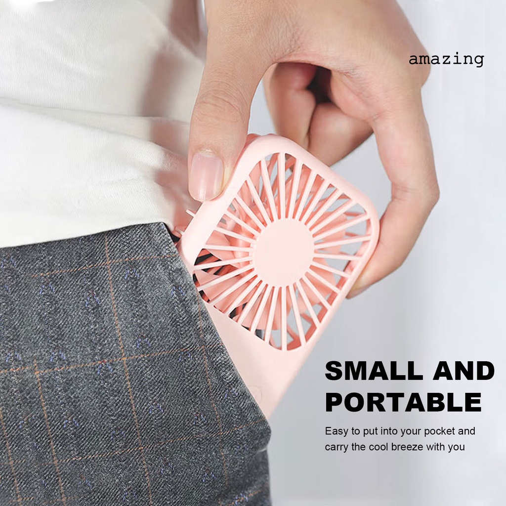 Quạt USB Mini Cầm Tay Có Giá Đỡ Điện Thoại Tiếng Ồn Thấp Dễ Thương Tùy Chỉnh Tiện Dụng
